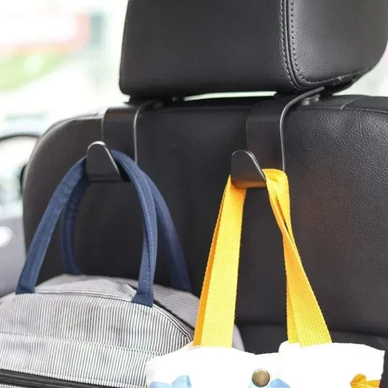 Suporte de bolsa para banco dianteiro de veículo. 4 Peças. Organizador veicular cor preta