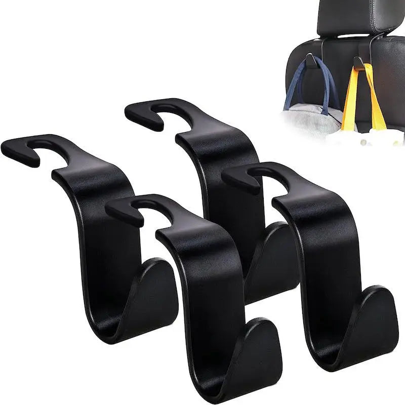 Suporte de bolsa para banco dianteiro de veículo. 4 Peças. Organizador veicular cor preta