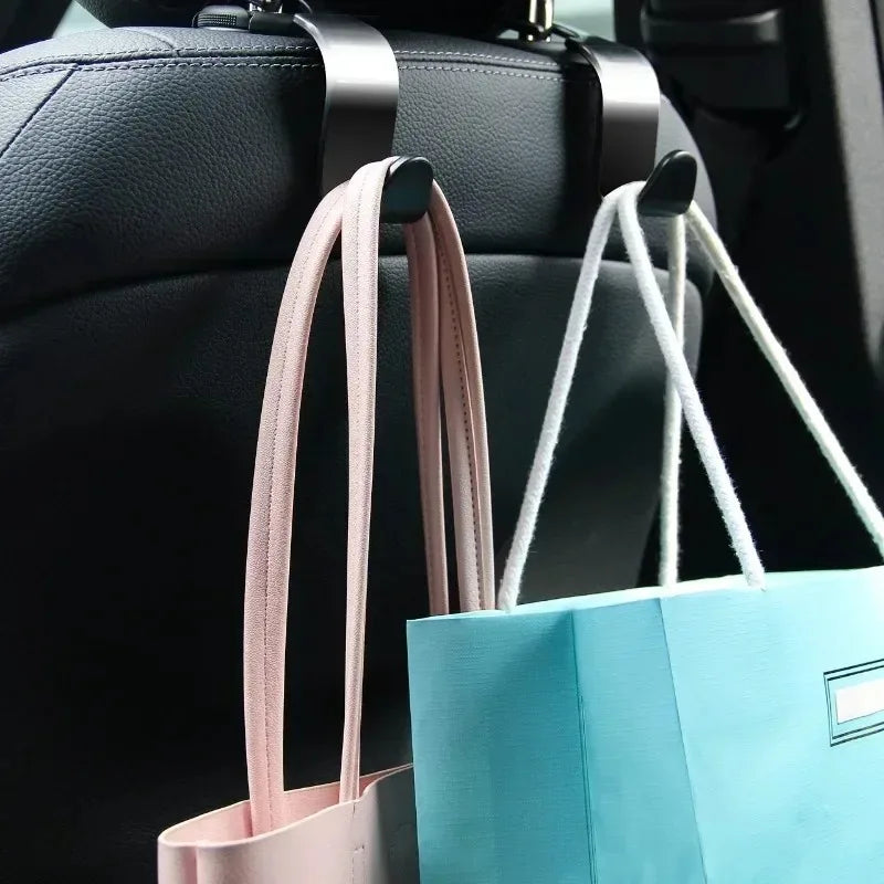 Suporte de bolsa para banco dianteiro de veículo. 4 Peças. Organizador veicular cor preta